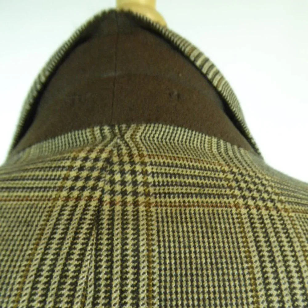 Kiton Napoli 100% cashmere  plaid blazer i50 riding jacket equestrian L vintage